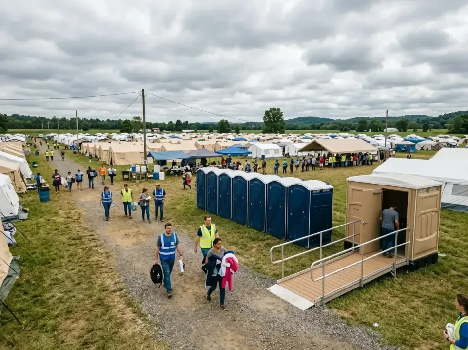 disaster-relief-camp-restrooms-010 — frequently asked questions, Dumpster & Portable Bathrooms Rental in Breese, IL